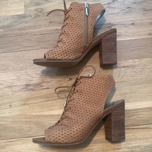 SAM Edelman Ennette Lace Up Open Toe Sling Back High Heel Booties Women’s 7 - Picture 4 of 14